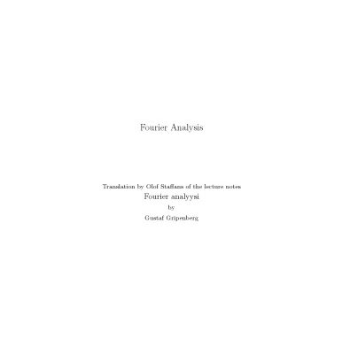 خرید و دانلود نسخه کامل کتاب Fourier analysis