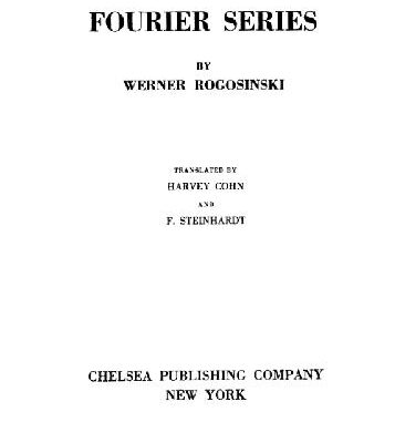 خرید و دانلود نسخه کامل کتاب Fourier Series