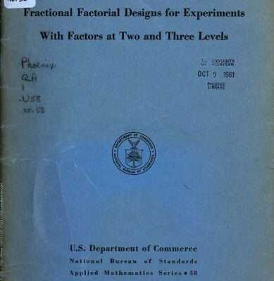 خرید و دانلود نسخه کامل کتاب Fractional Factorial Designs for Experiments With Factors at Two and Three Levels