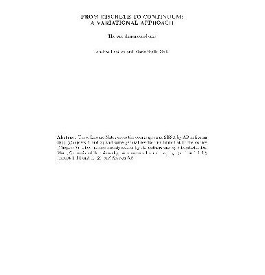 خرید و دانلود نسخه کامل کتاب From discrete to continuum: A variational approach