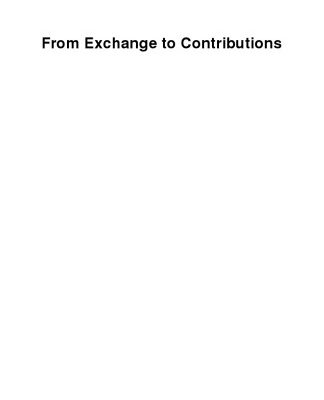 خرید و دانلود نسخه کامل کتاب From Exchange to Contributions: Generalizing Peer Production into the Physical World