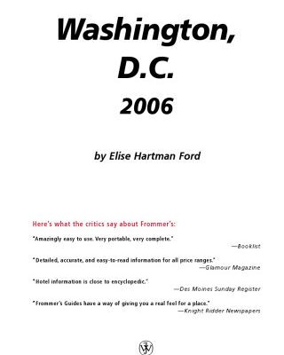 خرید و دانلود نسخه کامل کتاب Frommer’s Washington, D.C. 2006 (Frommer’s Complete)