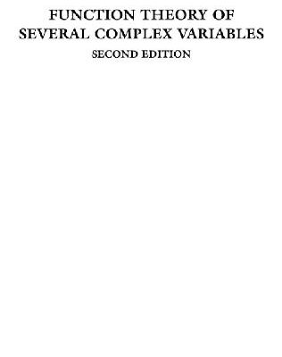 خرید و دانلود نسخه کامل کتاب Function theory of several complex variables
