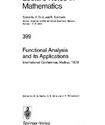 خرید و دانلود نسخه کامل کتاب Functional analysis and its applications: international conference, Madras, 1973