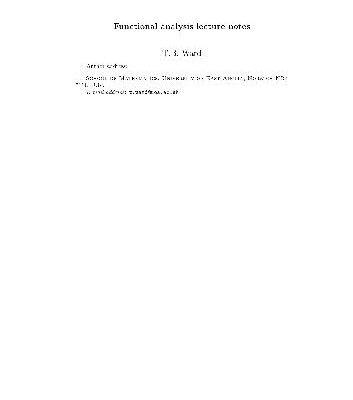 خرید و دانلود نسخه کامل کتاب Functional analysis lecture notes