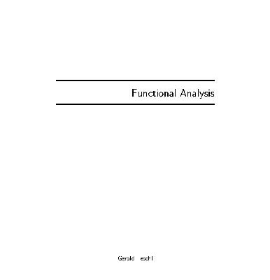 خرید و دانلود نسخه کامل کتاب Functional analysis (lecture notes)
