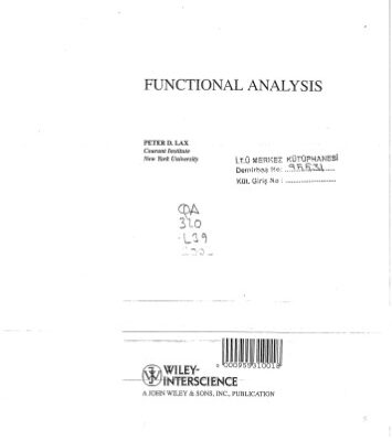 خرید و دانلود نسخه کامل کتاب Functional Analysis