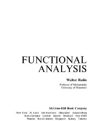 خرید و دانلود نسخه کامل کتاب Functional analysis