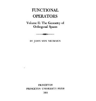 خرید و دانلود نسخه کامل کتاب Functional operators: geometry of orthogonal spaces