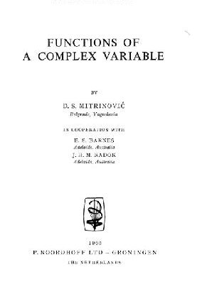خرید و دانلود نسخه کامل کتاب Functions of a complex variable (problem book, Tutorial Text 2)