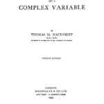 خرید و دانلود نسخه کامل کتاب Functions of a complex variable