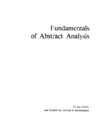 خرید و دانلود نسخه کامل کتاب Fundamentals of Abstract Analysis