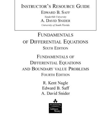 خرید و دانلود نسخه کامل کتاب Fundamentals of Differential Equations (6th Edition)