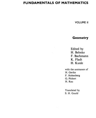 خرید و دانلود نسخه کامل کتاب Fundamentals of Mathematics, Volume II: Geometry