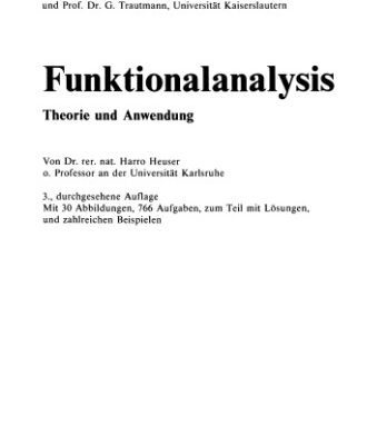 خرید و دانلود نسخه کامل کتاب Funktionalanalysis