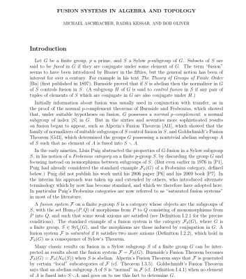خرید و دانلود نسخه کامل کتاب Fusion Systems in Algebra and Topology