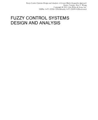 خرید و دانلود نسخه کامل کتاب Fuzzy Control Systems Design and Analysis: A Linear Matrix Inequality Approach