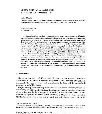 خرید و دانلود نسخه کامل کتاب Fuzzy sets as a basic for a Theory of Possibility