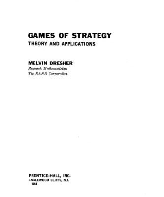 خرید و دانلود نسخه کامل کتاب Games of strategy: theory and applications
