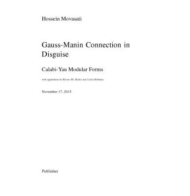 خرید و دانلود نسخه کامل کتاب Gauss-Manin Connection in Disguise