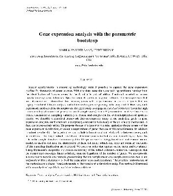 خرید و دانلود نسخه کامل کتاب Gene expression analysis with the parametric bootstrap