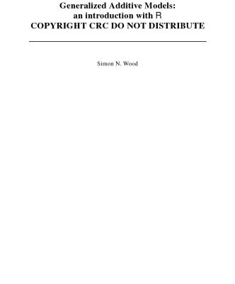 خرید و دانلود نسخه کامل کتاب Generalized Additive Models: An Introduction with R
