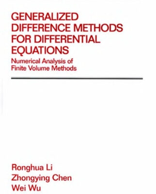 خرید و دانلود نسخه کامل کتاب Generalized difference methods for differential equations: numerical analysis of finite volume methods