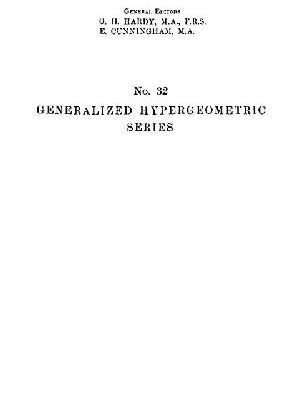 خرید و دانلود نسخه کامل کتاب Generalized hypergeometric series