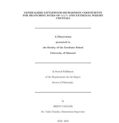 خرید و دانلود نسخه کامل کتاب Generalized Littlewood-Richardson coefficients for branching rules of GL(N) and extremal weight crystals