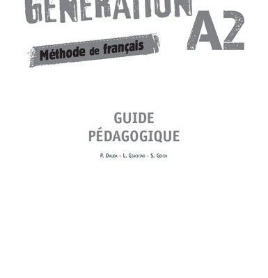 خرید و دانلود نسخه کامل کتاب Génération – Guide pédagogique