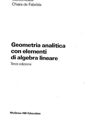 خرید و دانلود نسخه کامل کتاب Geometria analitica con elementi di algebra lineare