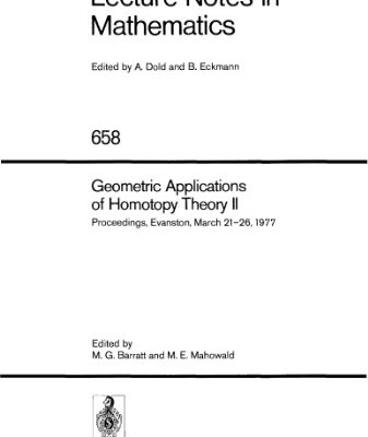 خرید و دانلود نسخه کامل کتاب Geometric applications of homotopy theory II