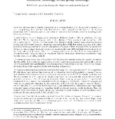 خرید و دانلود نسخه کامل کتاب Geometric homology versus group homology
