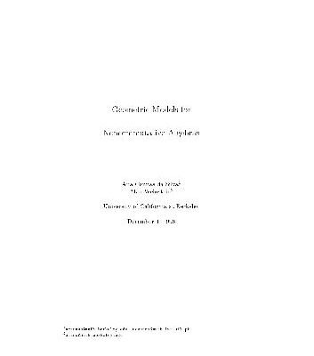 خرید و دانلود نسخه کامل کتاب Geometric models for noncommutative algebras