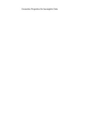 خرید و دانلود نسخه کامل کتاب Geometric properties for incomplete data