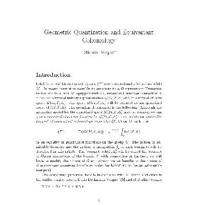 خرید و دانلود نسخه کامل کتاب Geometric quantization and cohomology (ECM-92)