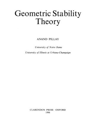 خرید و دانلود نسخه کامل کتاب Geometric Stability Theory