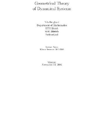 خرید و دانلود نسخه کامل کتاب Geometrical theory of dynamical systems
