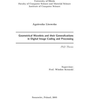 خرید و دانلود نسخه کامل کتاب Geometrical Wavelets and their Generalization in digital image coding and processing