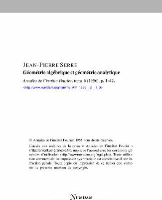خرید و دانلود نسخه کامل کتاب Geometrie algebrique et geometrie analytique
