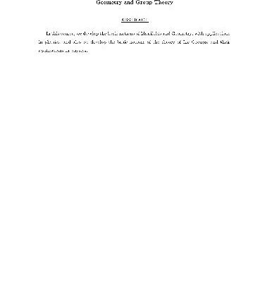 خرید و دانلود نسخه کامل کتاب Geometry and group theory