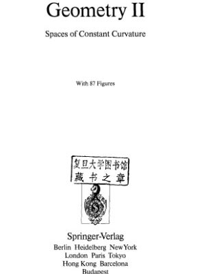 خرید و دانلود نسخه کامل کتاب Geometry II: Spaces of Constant Curvature