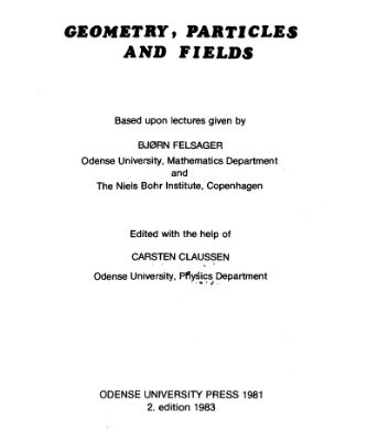 خرید و دانلود نسخه کامل کتاب Geometry, particles and fields