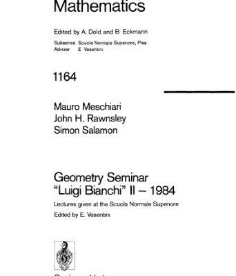 خرید و دانلود نسخه کامل کتاب Geometry Seminar Luigi Bianchi II-1984