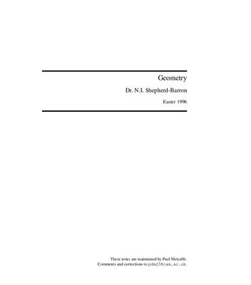 خرید و دانلود نسخه کامل کتاب Geometry