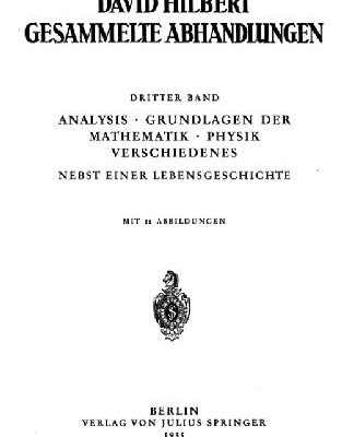 خرید و دانلود نسخه کامل کتاب Gesammelte Abhandlungen. Analysis. Grundlagen der Mathematik. Physik. Vershiedenes