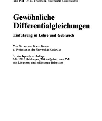 خرید و دانلود نسخه کامل کتاب Gewoehnliche Differentialgleichungen