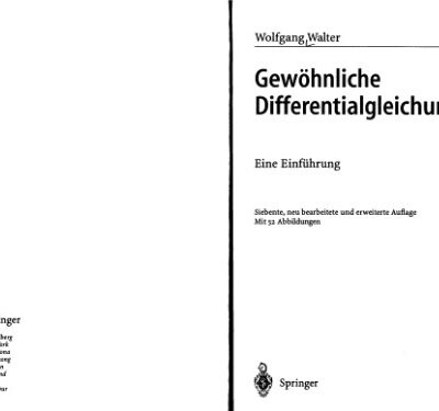 خرید و دانلود نسخه کامل کتاب Gewoehnliche Differentialgleichungen