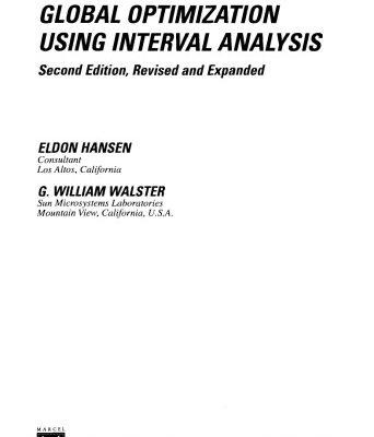 خرید و دانلود نسخه کامل کتاب Global Optimization Using Interval Analysis: Revised And Expanded