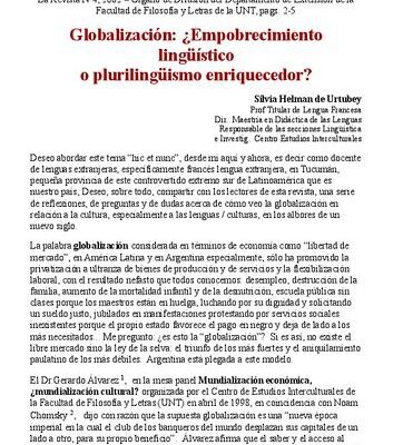 خرید و دانلود نسخه کامل کتاب Globalización: ¿Empobrecimiento lingüístico o plurilingüismo enriquecedor?